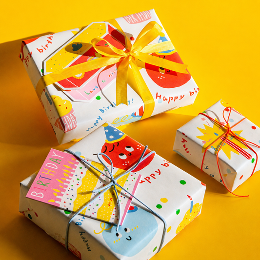 Cute Kids Birthday Gift Wrap Paper