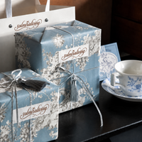 Vintage Blue Porcelain Mug Gift Set