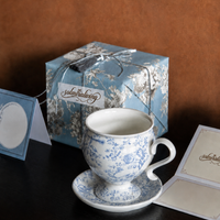 Vintage Blue Porcelain Mug Gift Set