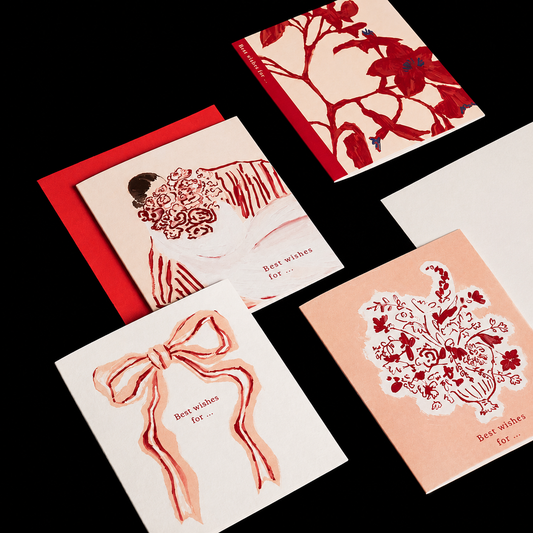 Elegant Folded Illustration Greeting Card
