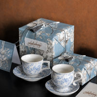 Vintage Blue Porcelain Mug Gift Set