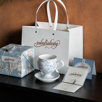 Vintage Blue Porcelain Mug Gift Set