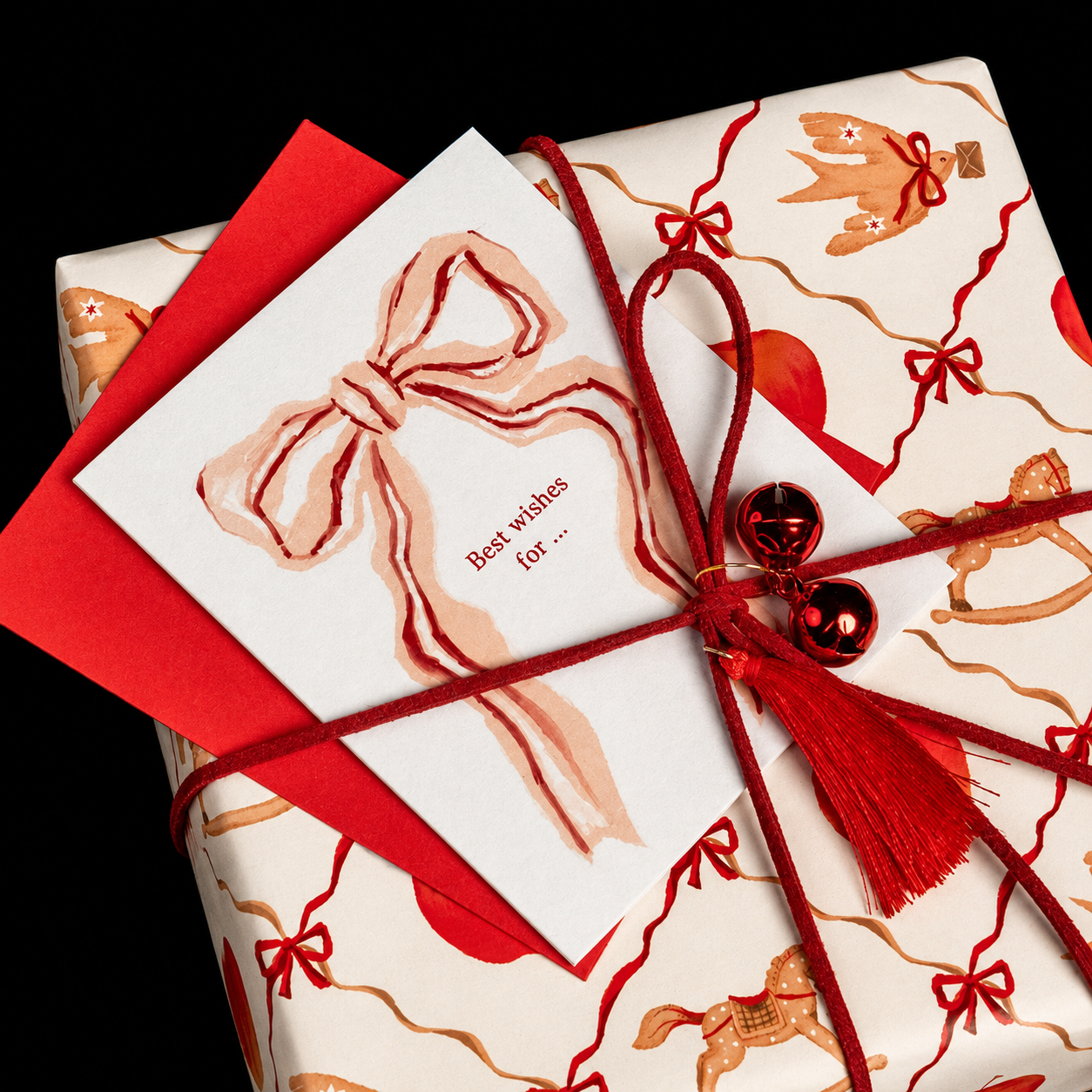 Elegant Folded Illustration Greeting Card