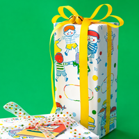 Cute Kids Birthday Gift Wrap Sheet