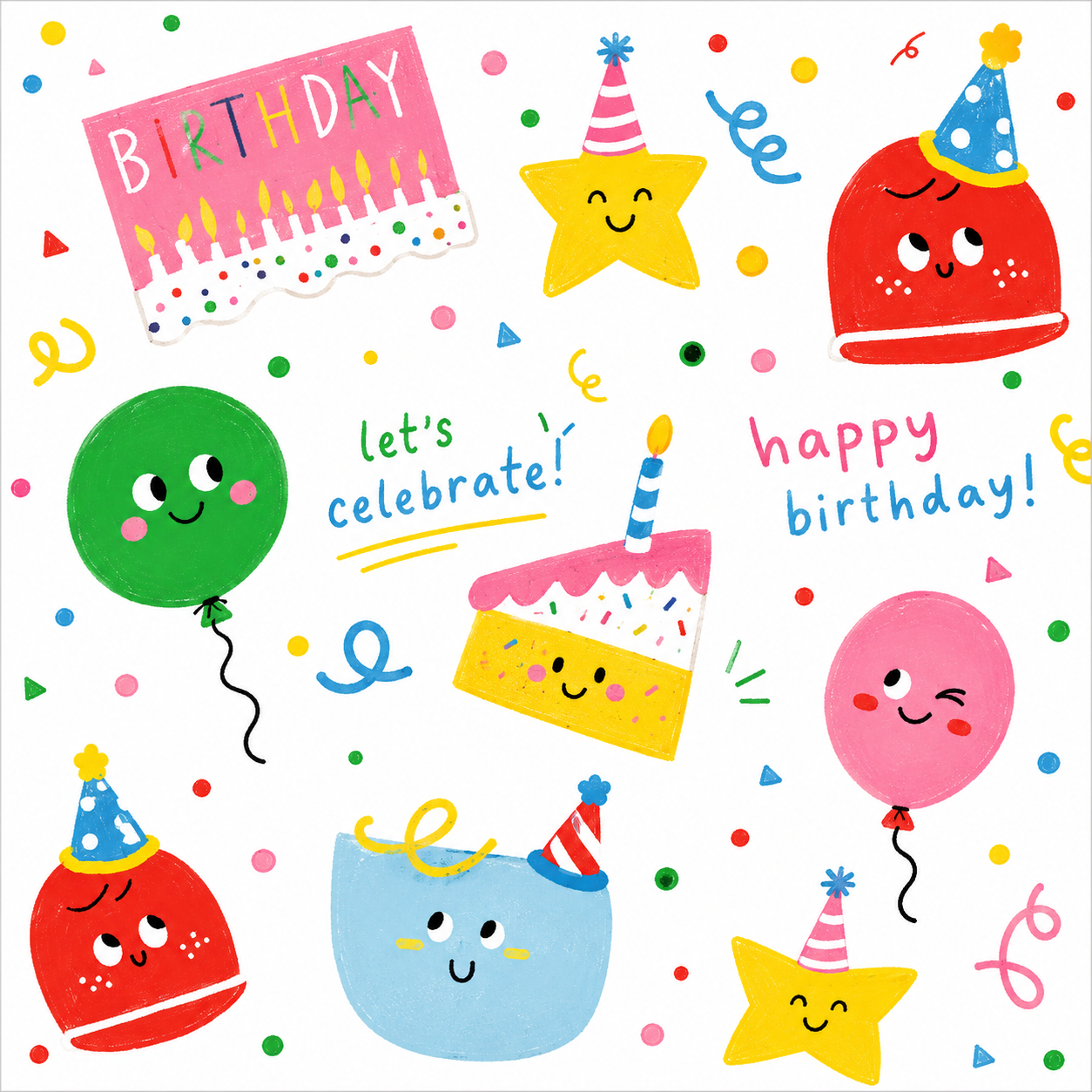 Cute Kids Birthday Gift Wrap Paper