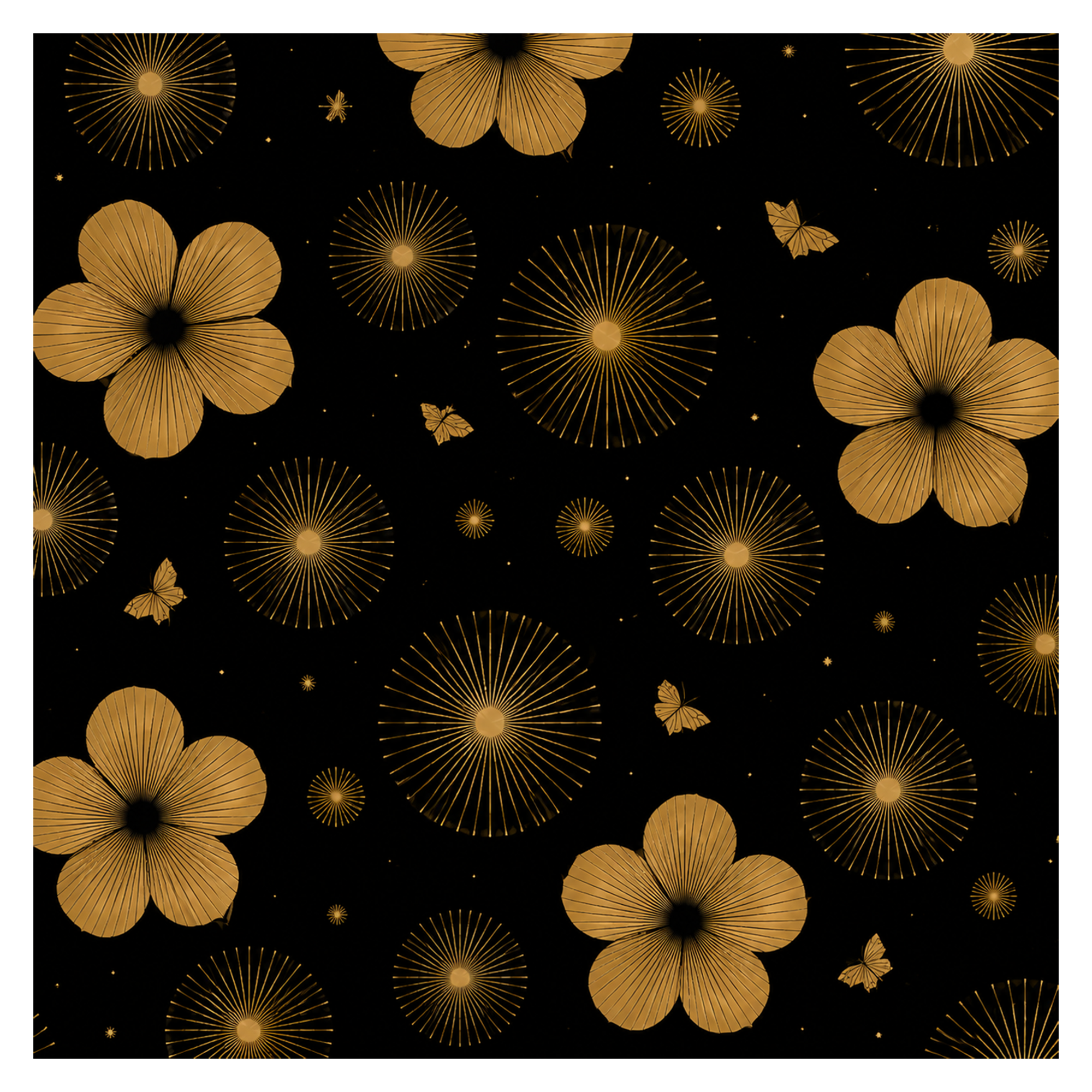 Floral Art Luxury Gift Wrap Paper