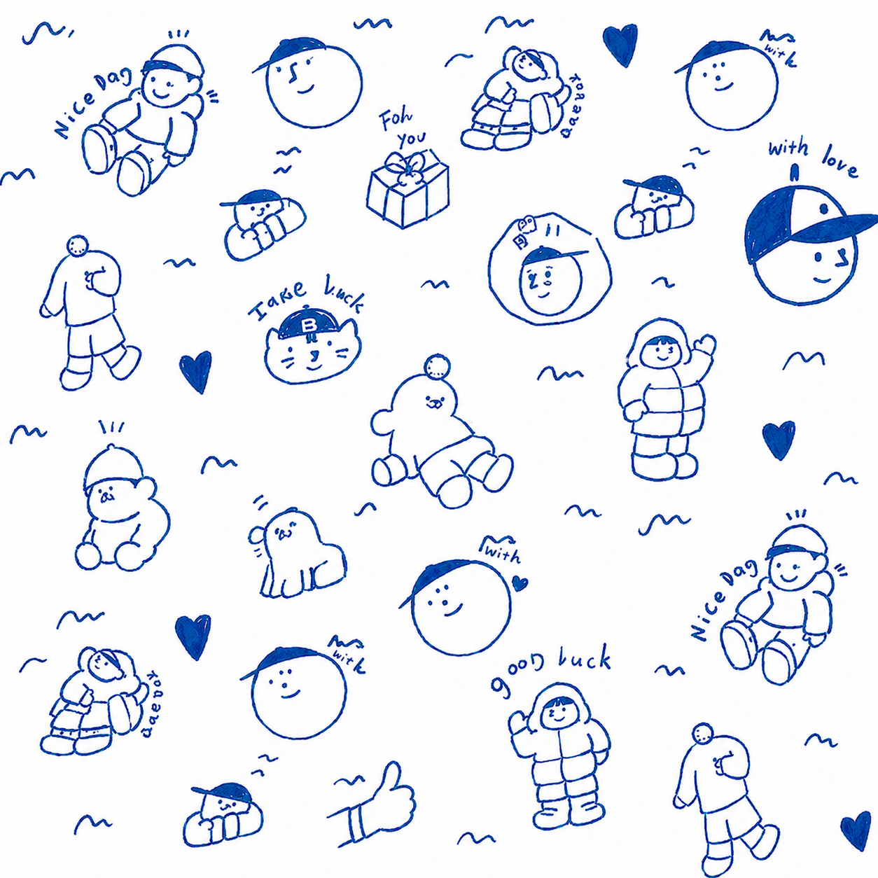 Creative Illustration Gift Wrap Set